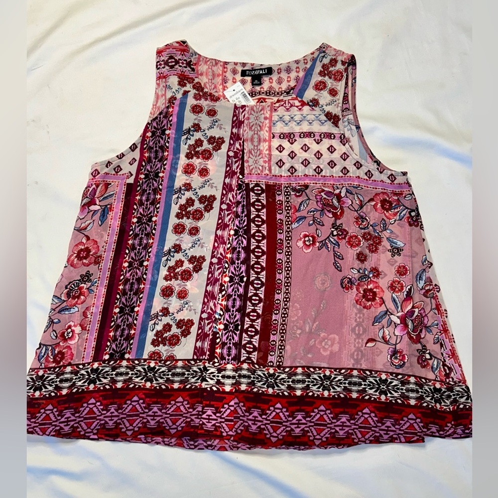 Roz + Ali Layered Tank Top sz XL